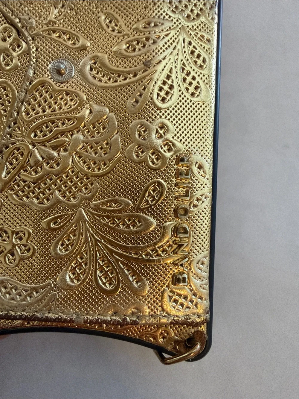 Bandolier Gold Wallet Phone Case with Card Pocket iPhone 13 Pro Max - Picture 2 of 4